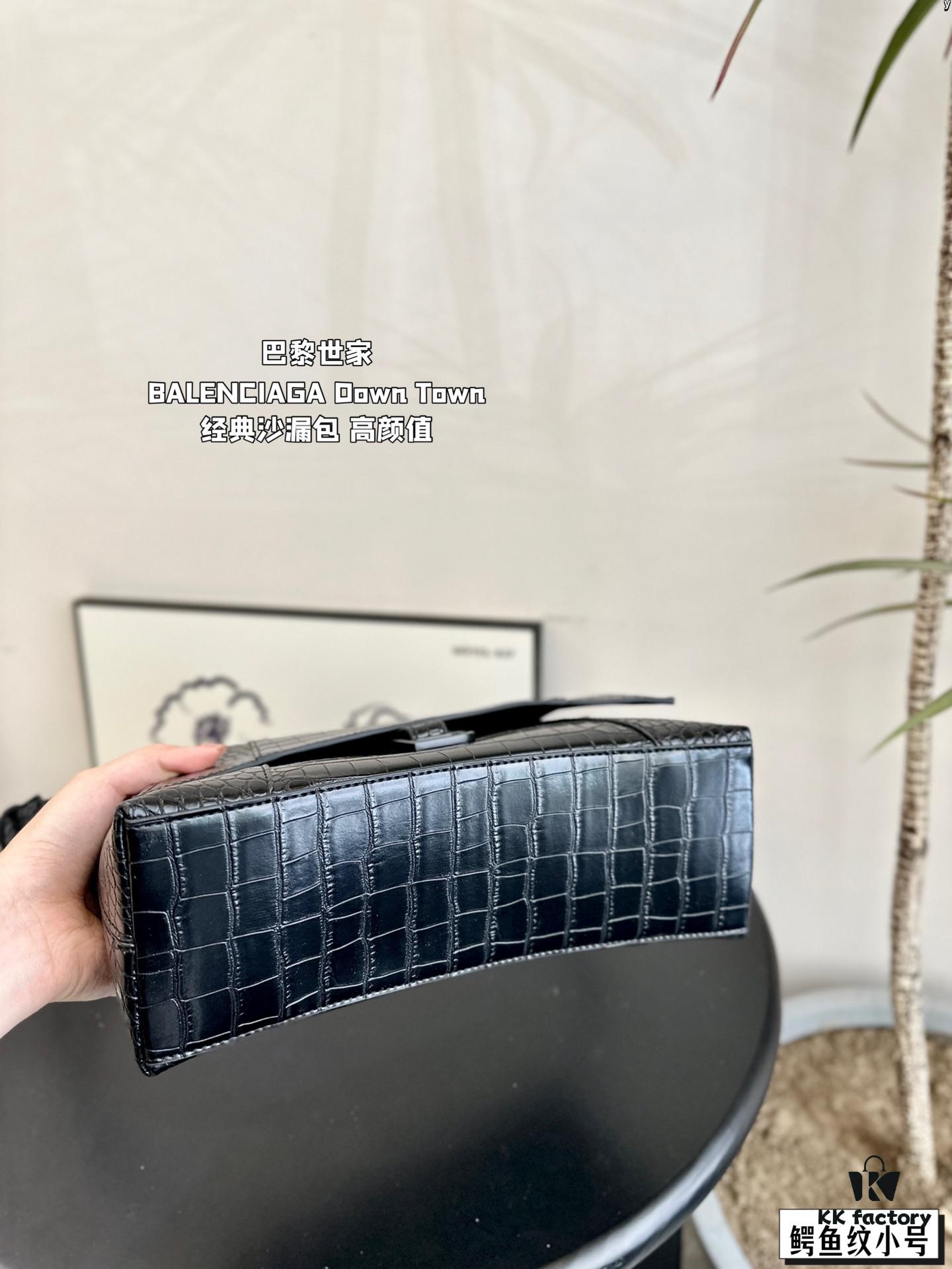 692fac5099f2d84055c865d0 Large and Small (Foldable Box) BALENCIAGA Parisian Downtown Hourglass Bag in Black