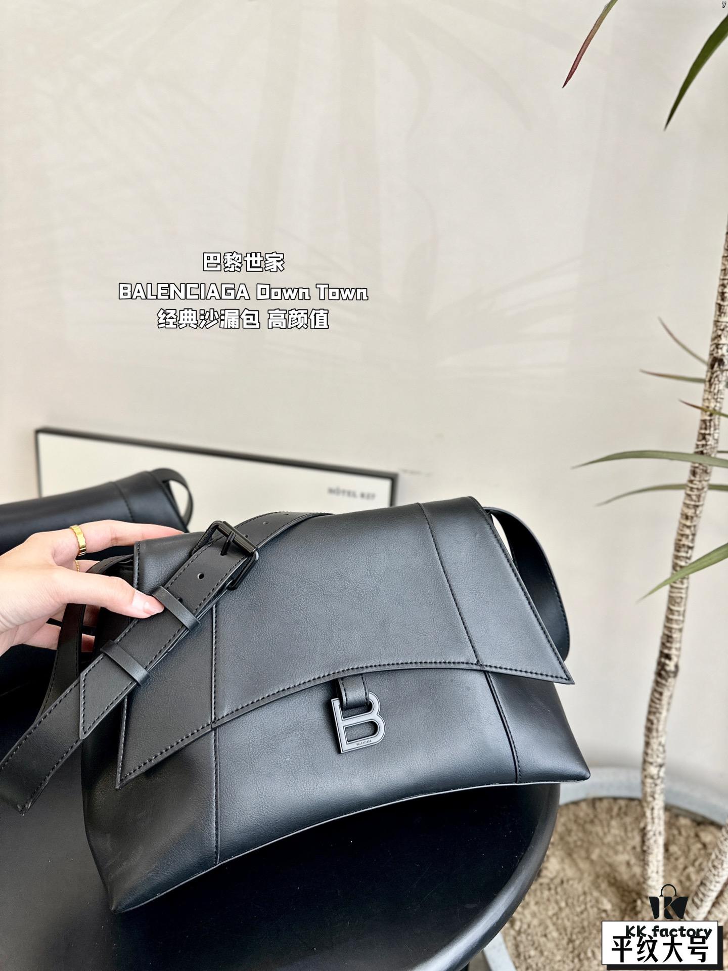 692fac5399f2d84055c865d5 Large and Small (Foldable Box) BALENCIAGA Paris Down Town Hourglass Bag in Black