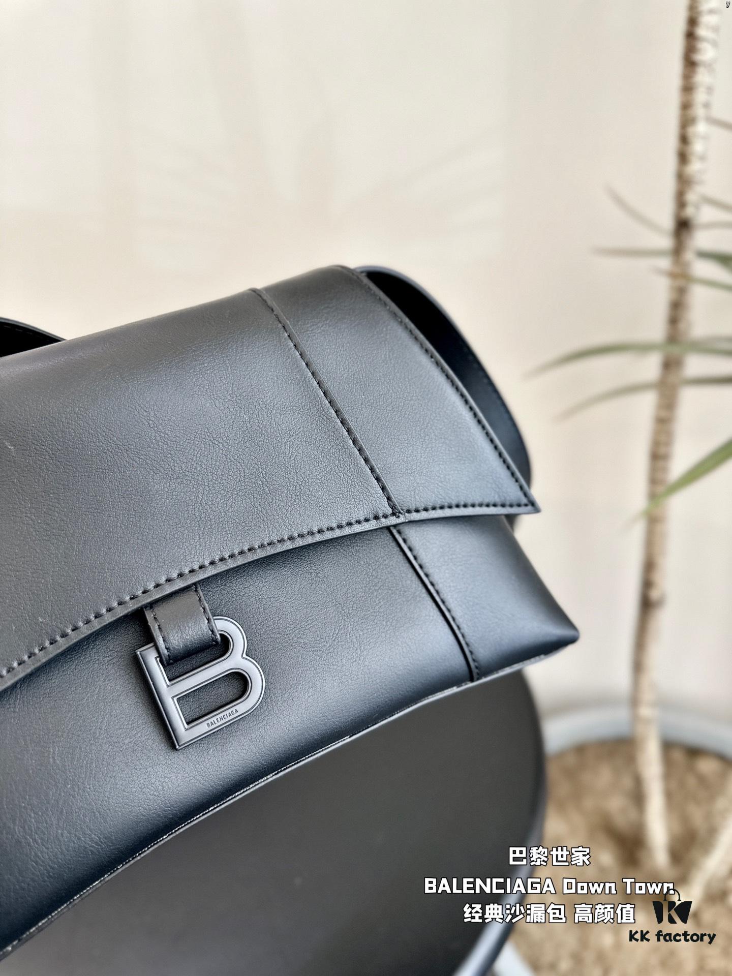 692fac5499f2d84055c865d6 Large and Small (Foldable Box) BALENCIAGA Paris Down Town Hourglass Bag in Black