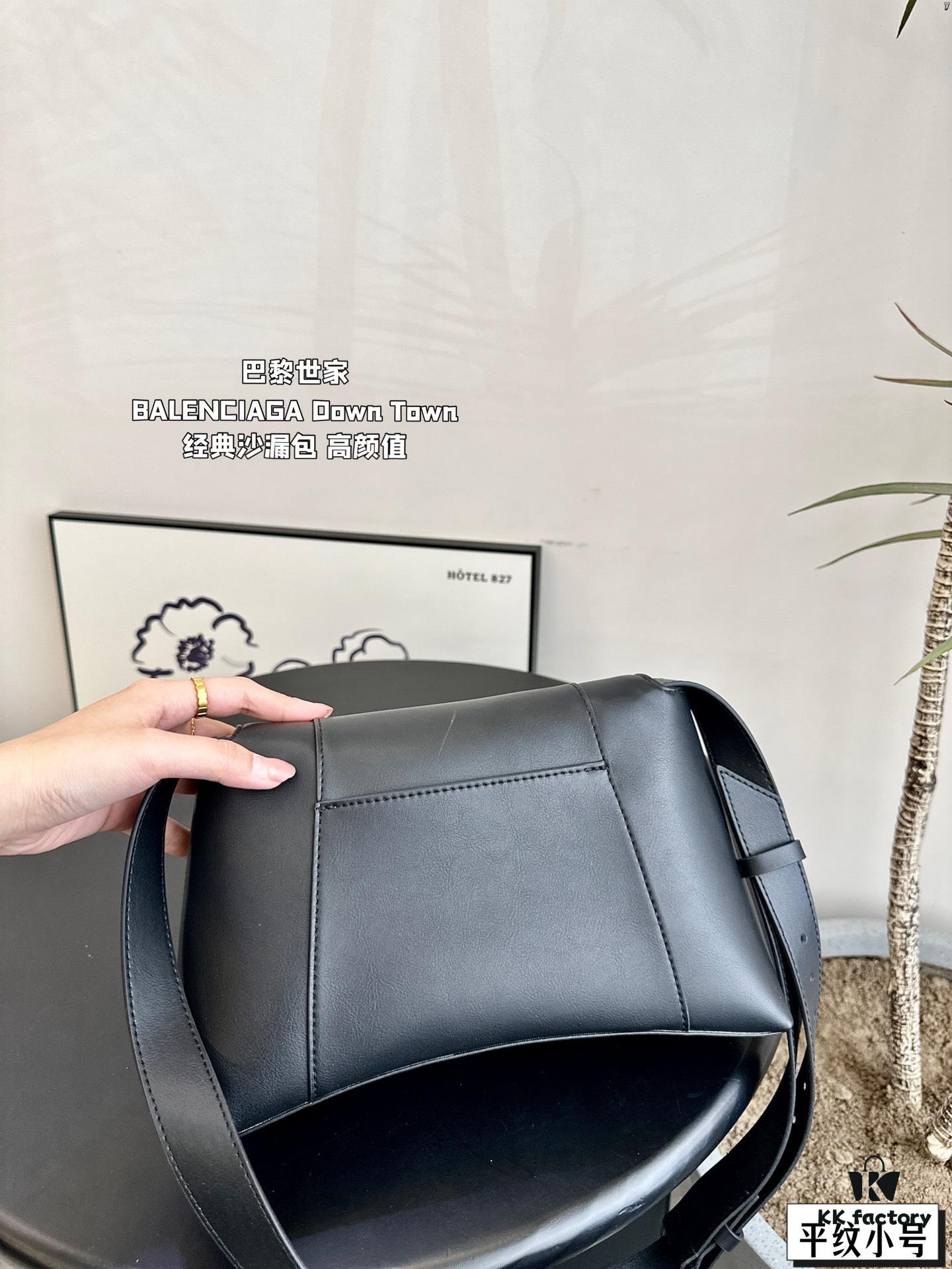 692fac5599f2d84055c865d7 Large and Small (Foldable Box) BALENCIAGA Paris Down Town Hourglass Bag in Black