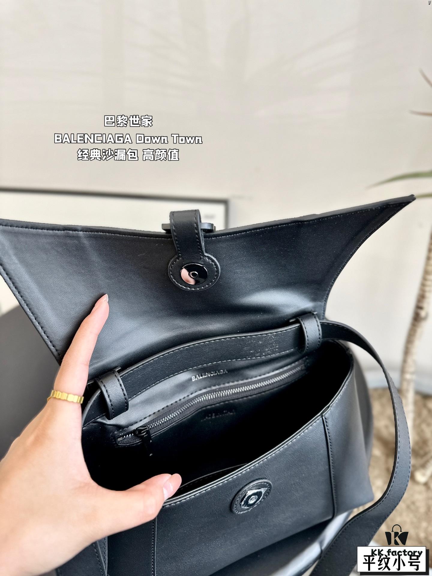 692fac5699f2d84055c865d9 Large and Small (Foldable Box) BALENCIAGA Paris Down Town Hourglass Bag in Black
