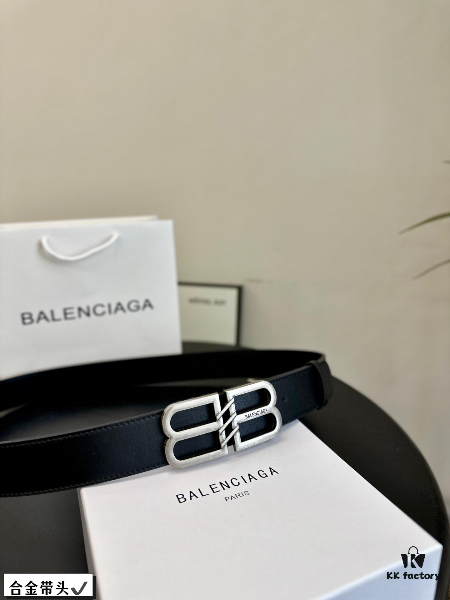 Balenciaga Belt [Heyha] Cowhide Leather Belt - Popular Unisex Design, Hottest Version, Full Packaging, High Quality, Non-Fading Hardware, Authentic-Like Buckle with Gift Box and Tote Bag
