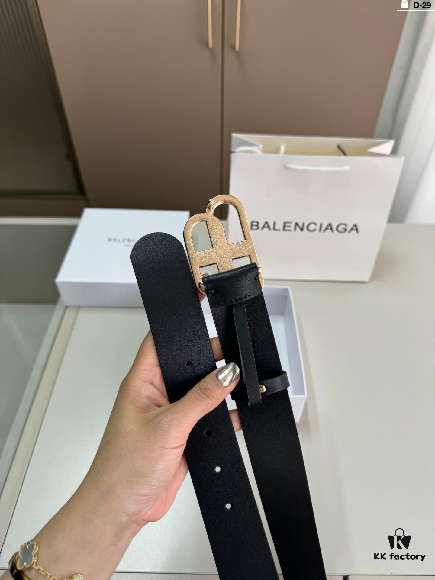 692fac7799f2d84055c865fb Balenciaga Belt Leather Belt Men's Cowhide Belt D-29 Full Package