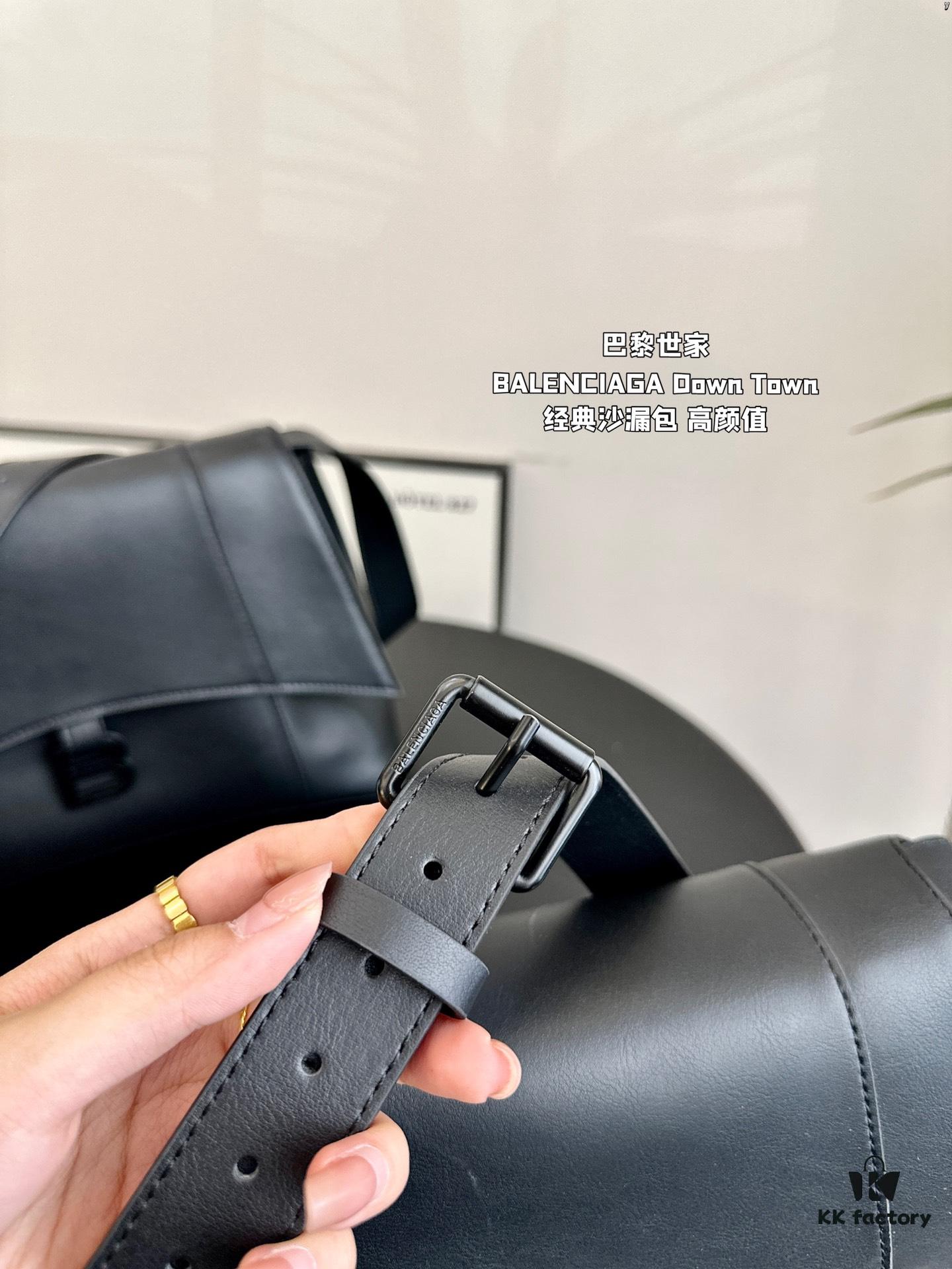 692fac8199f2d84055c8660a Large and Small (Foldable Box) BALENCIAGA Paris Down Town Hourglass Bag in Black