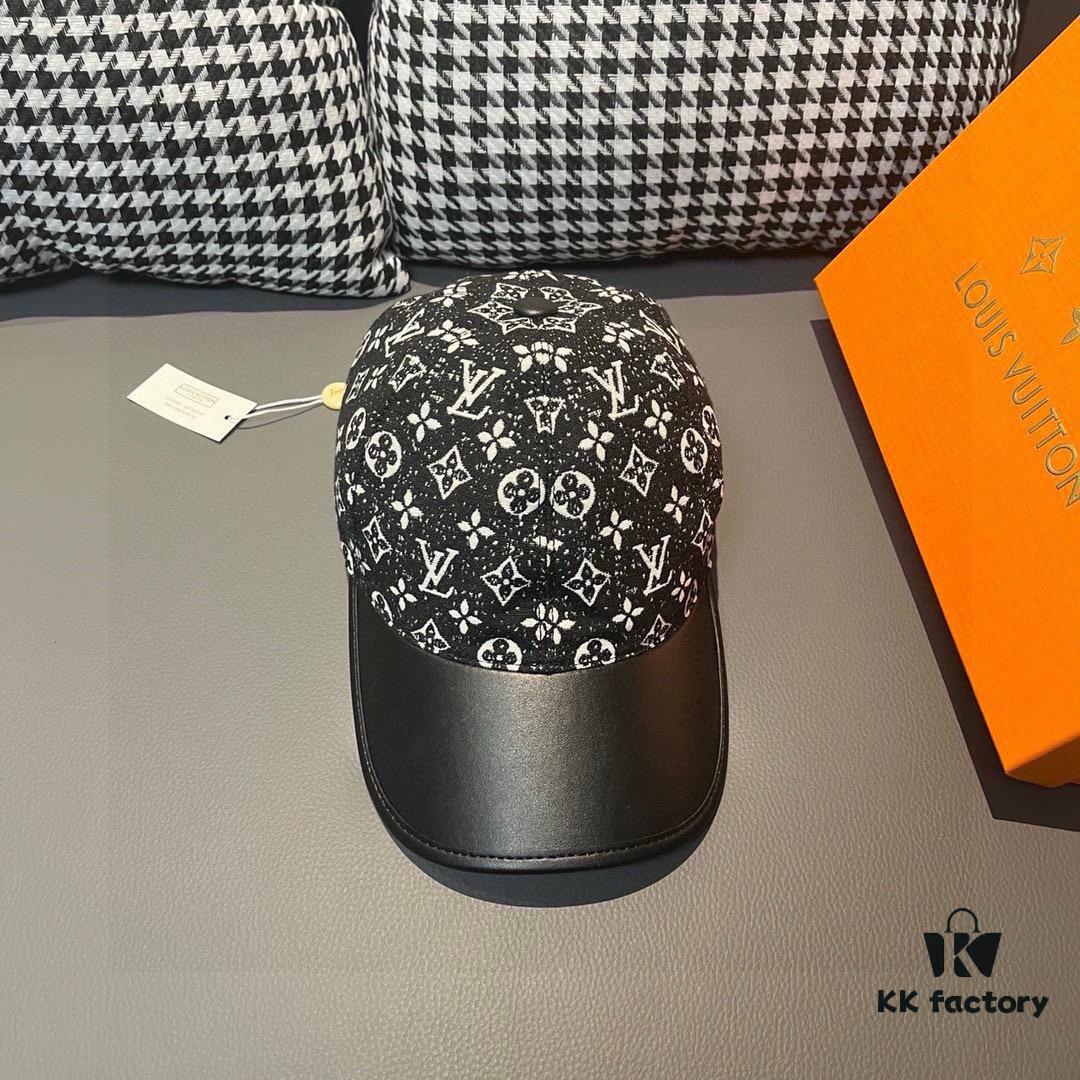 692fac8599f2d84055c8660f Box with Cloth Bag, LV (Louis Vuitton) New Original Single Baseball Cap, Cowhide Combined, 1:1 Mold Customized, Authentic Denim Fabric, Exquisite Craftsmanship, Superior Quality, Basic Head Circumference 56cm, Adjustable Patch