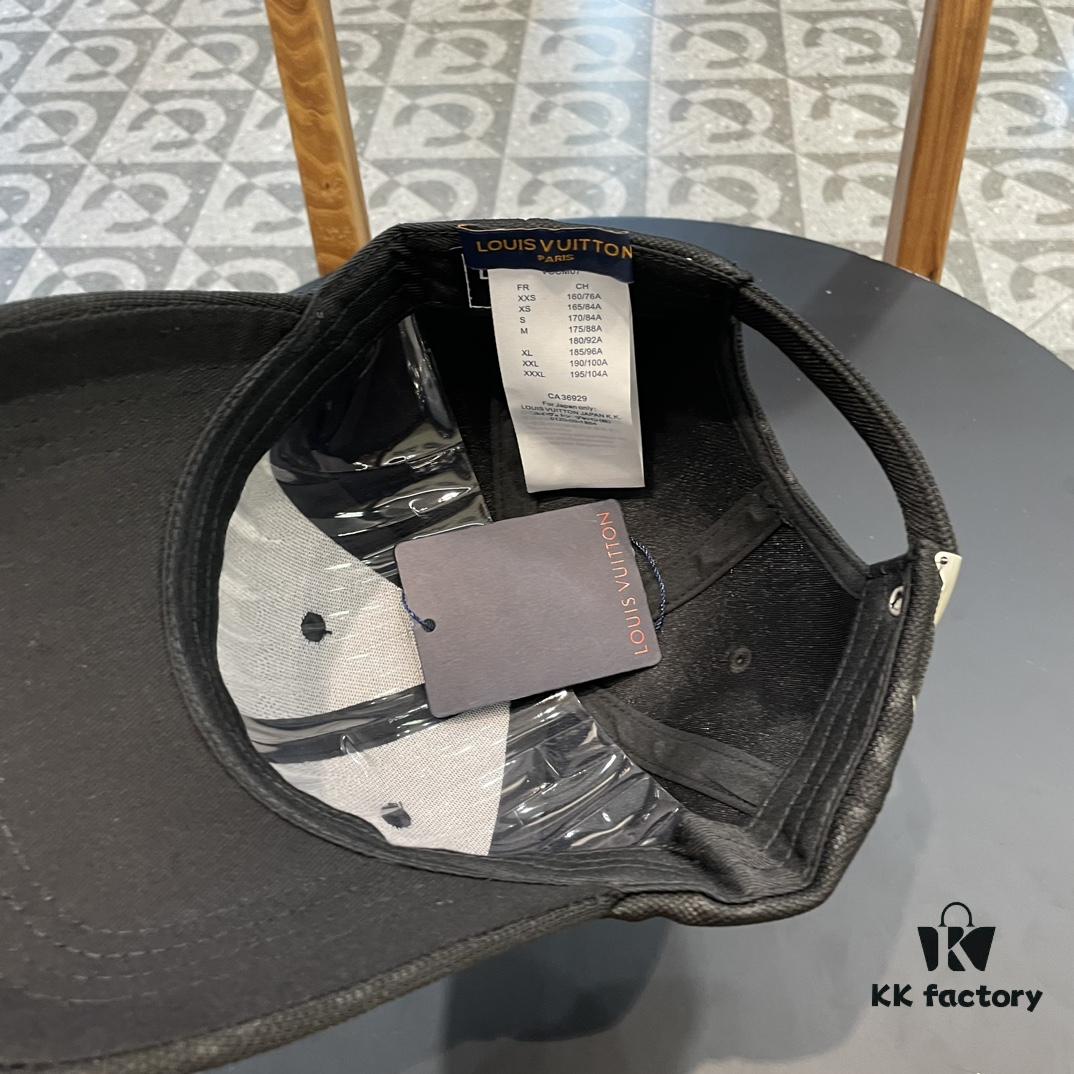 692fad0199f2d84055c866fc LV (Louis Vuitton) New Original Single Baseball Cap, Embossed Cowhide, 1:1 Mold Customized, Authentic Denim Fabric, Exquisite Craftsmanship, Excellent Quality, Basic Head Circumference 56cm, Adjustable Patch