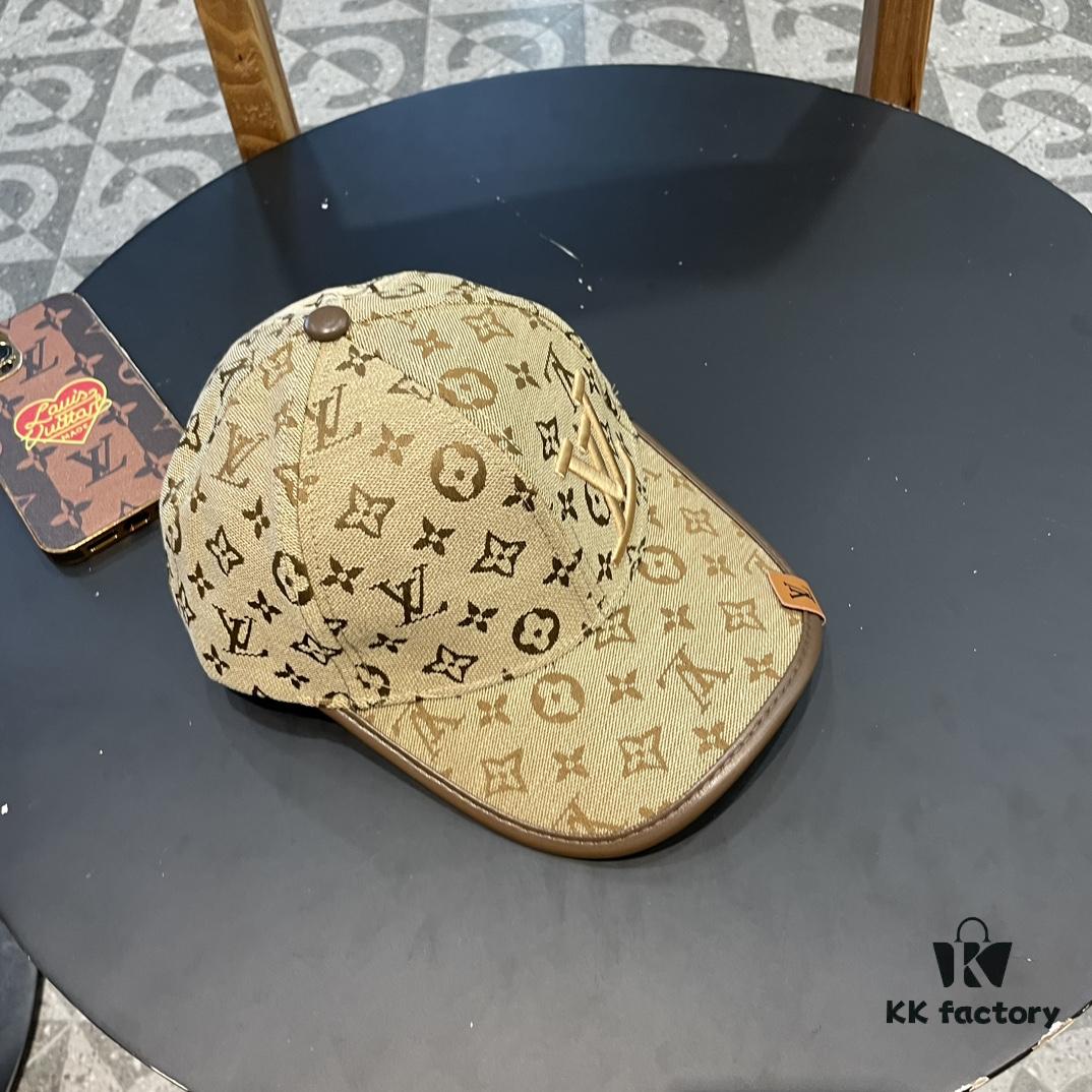 692fad0599f2d84055c86706 LV (Louis Vuitton) New Original Single Baseball Cap, Monogram Patchwork, 1:1 Mold Customized, Authentic Canvas Fabric with Store-Grade Monogram Leather, Heavy Embroidery, Exquisite Craftsmanship