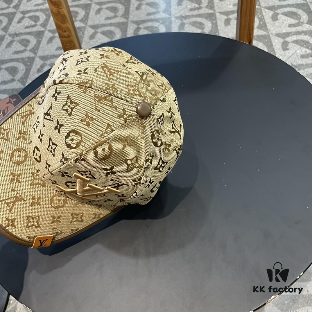 692fad0799f2d84055c86709 LV (Louis Vuitton) New Original Single Baseball Cap, Monogram Patchwork, 1:1 Mold Customized, Authentic Canvas Fabric with Store-Grade Monogram Leather, Heavy Embroidery, Exquisite Craftsmanship