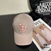 Louis Vuitton LV Embroidered Baseball Cap, New Arrival from Official Counter, Unisex Sun Hat, Fisherman Cap, Knit Cap