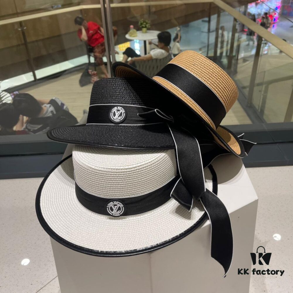 2023 New LV Straw Classic Popular Bucket Hat, Fashionable and Elegant, Simple and Versatile
