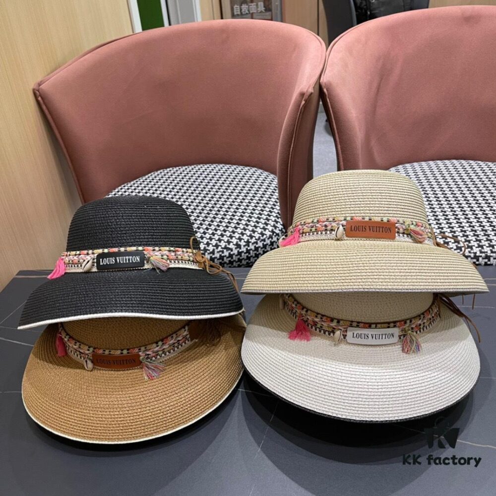 692fad7c99f2d84055c867dd LV Louis Vuitton 2024 New Sun Protection Straw Hat 😍 Beach Style, Simple and Elegant, Trendy Silhouette, Must-Have for Outings