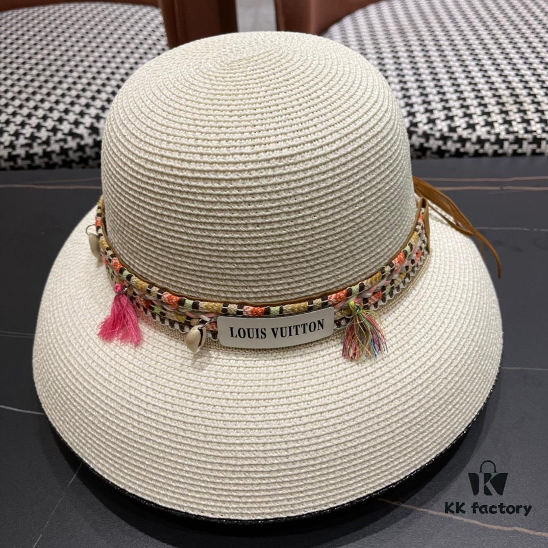 692fad7d99f2d84055c867df LV Louis Vuitton 2024 New Sun Protection Straw Hat 😍 Beach Style, Simple and Elegant, Trendy Silhouette, Must-Have for Outings