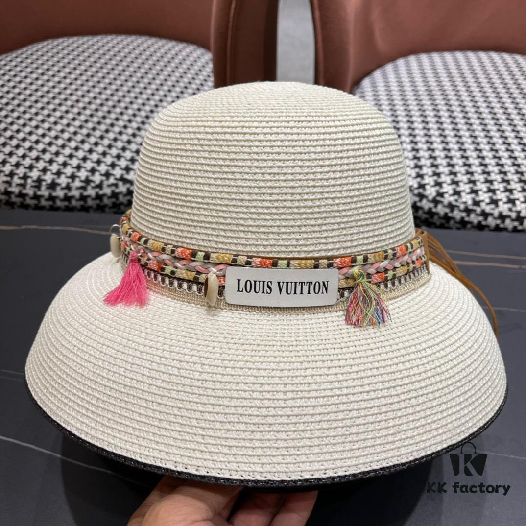 692fad7f99f2d84055c867e2 LV Louis Vuitton 2024 New Sun Protection Straw Hat 😍 Beach Style, Simple and Elegant, Trendy Silhouette, Must-Have for Outings