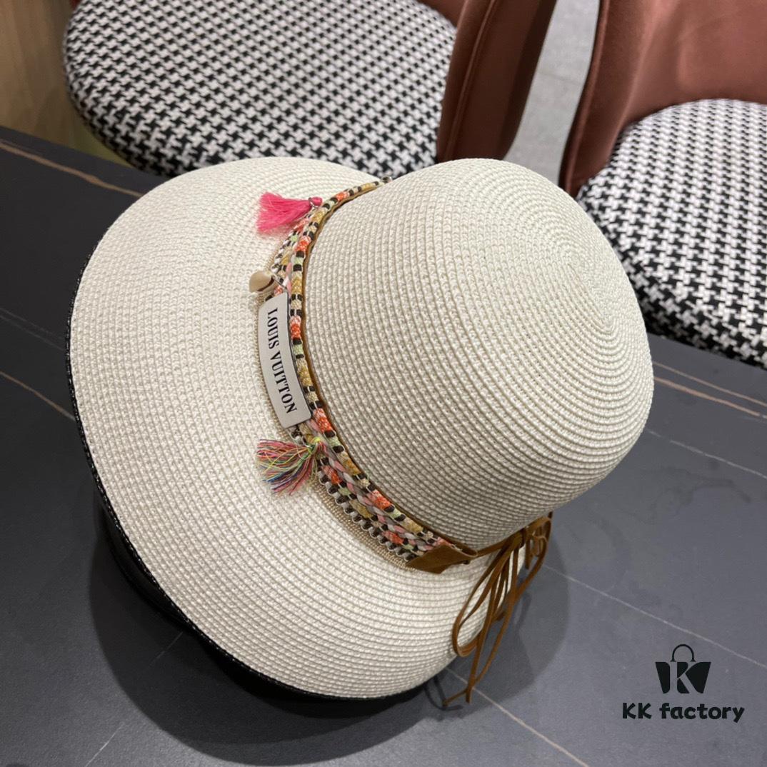 692fad8199f2d84055c867e4 LV Louis Vuitton 2024 New Sun Protection Straw Hat 😍 Beach Style, Simple and Elegant, Trendy Silhouette, Must-Have for Outings