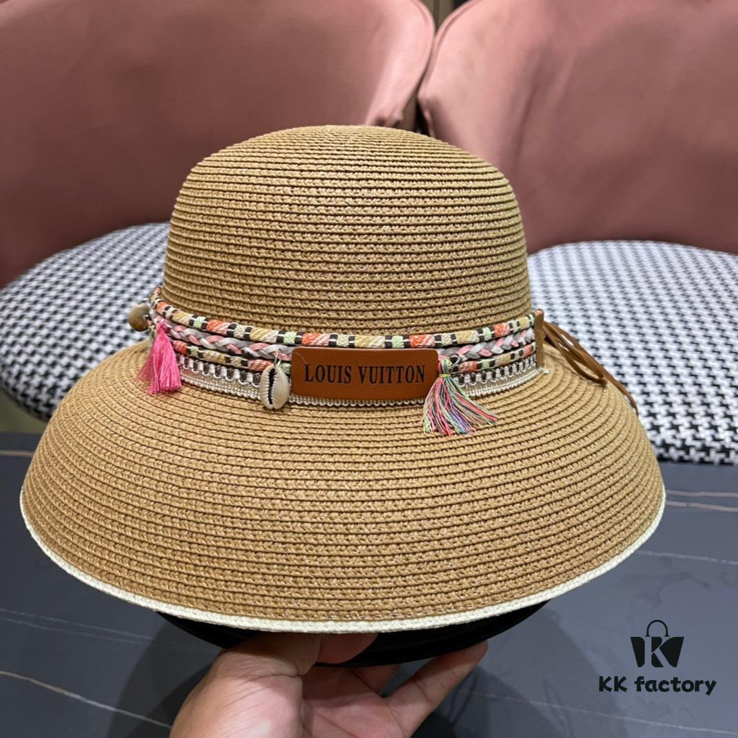 692fad8799f2d84055c867ed LV Louis Vuitton 2024 New Sun Straw Hat 😍 Beach Style, Simple and Elegant Design, Stylish New Silhouette, Must-Have for Outings