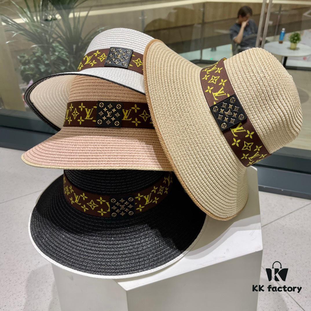 692fad9599f2d84055c86805 2023 New LV Straw Classic Popular Bucket Hat, Fashionable and Elegant, Simple and Versatile