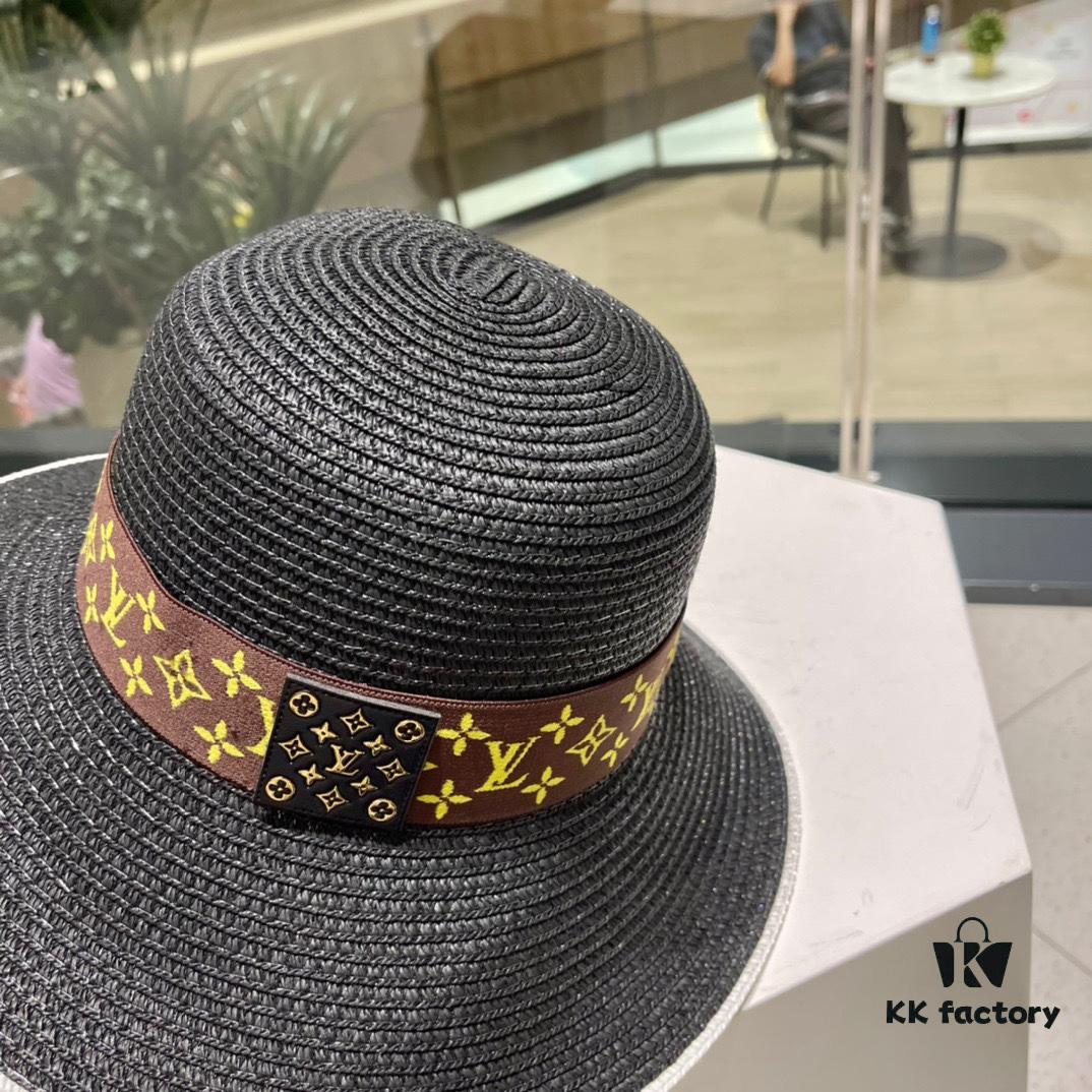 692fad9799f2d84055c86807 2023 New LV Straw Classic Popular Bucket Hat, Fashionable and Elegant, Simple and Versatile