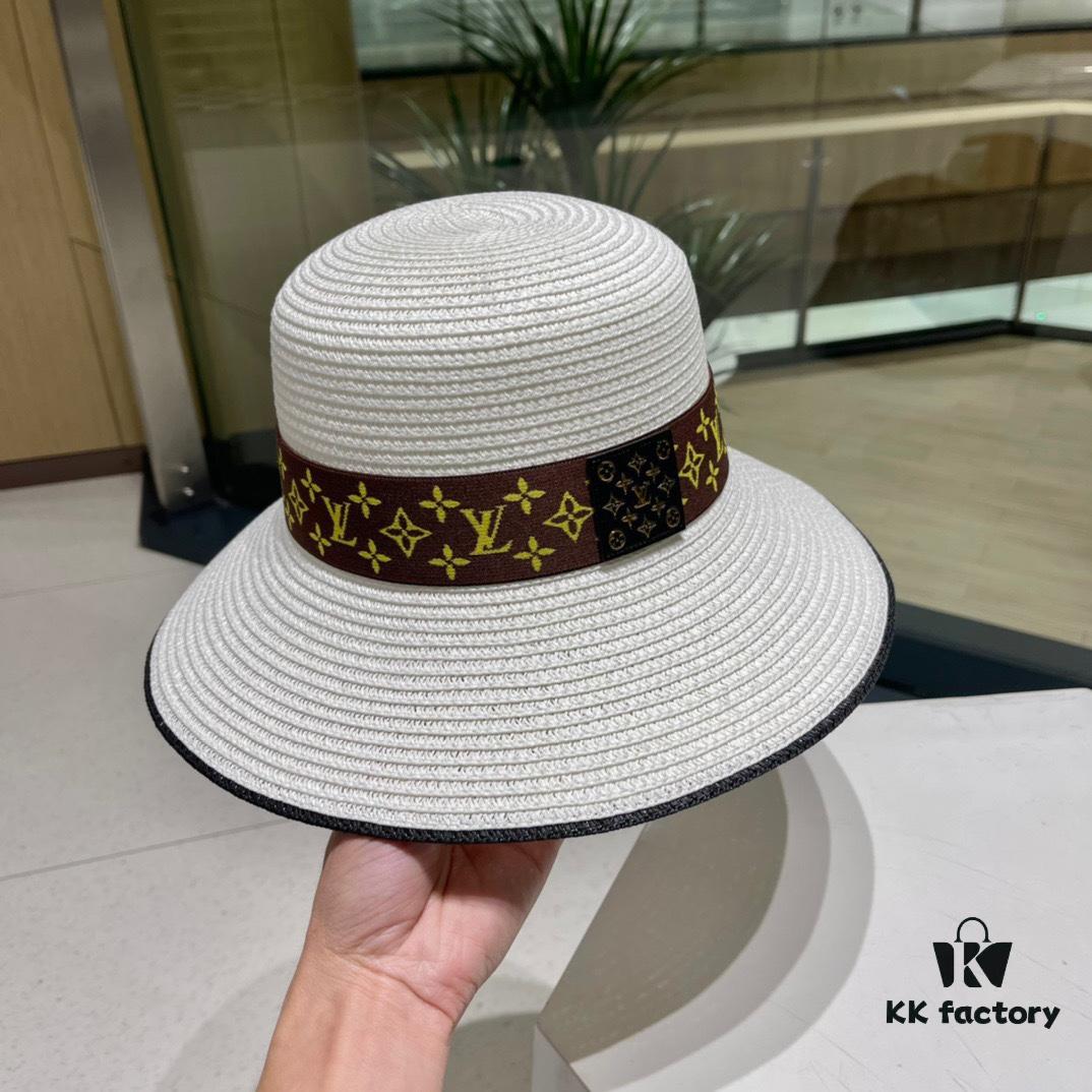 692fad9f99f2d84055c86814 2023 New LV Woven Classic Popular Bucket Hat, Straw Hat, Dress Hat – Simple and Elegant, Versatile Accessory
