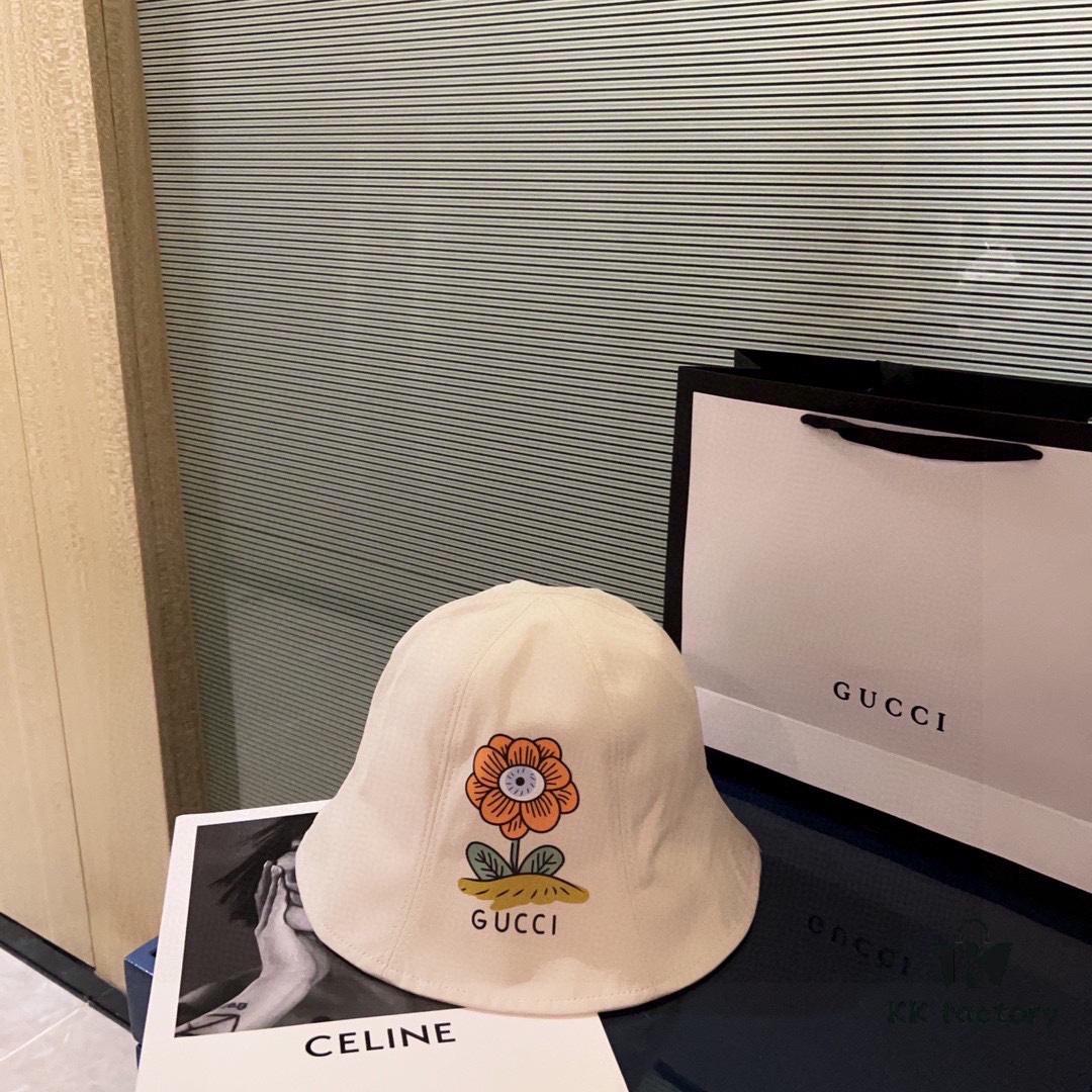 692fae7799f2d84055c8698b Gucci 2024 New Spring/Summer Dome Floral Bucket Hat with Dust Bag