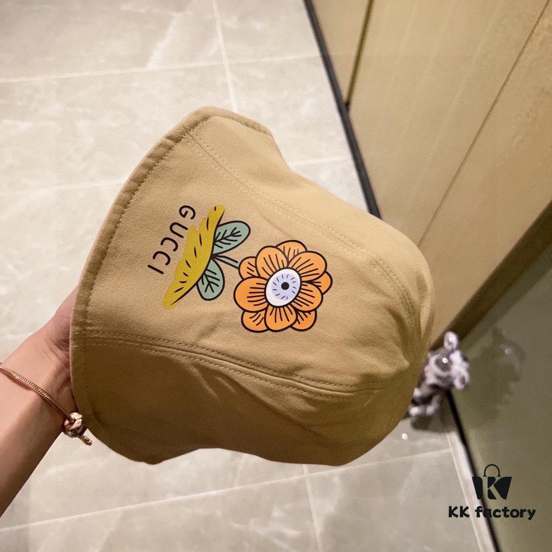 692fae7b99f2d84055c86997 Gucci 2024 New Spring/Summer Dome Flower Popular Bucket Hat