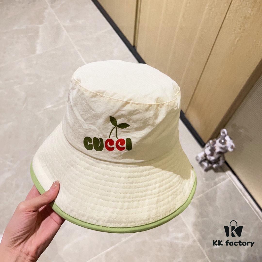 692faea599f2d84055c869fa GUCCI Unisex 2024 New Arrival Color-Block Candy-Tone Adjustable Fisherman Hat with Dust Bag