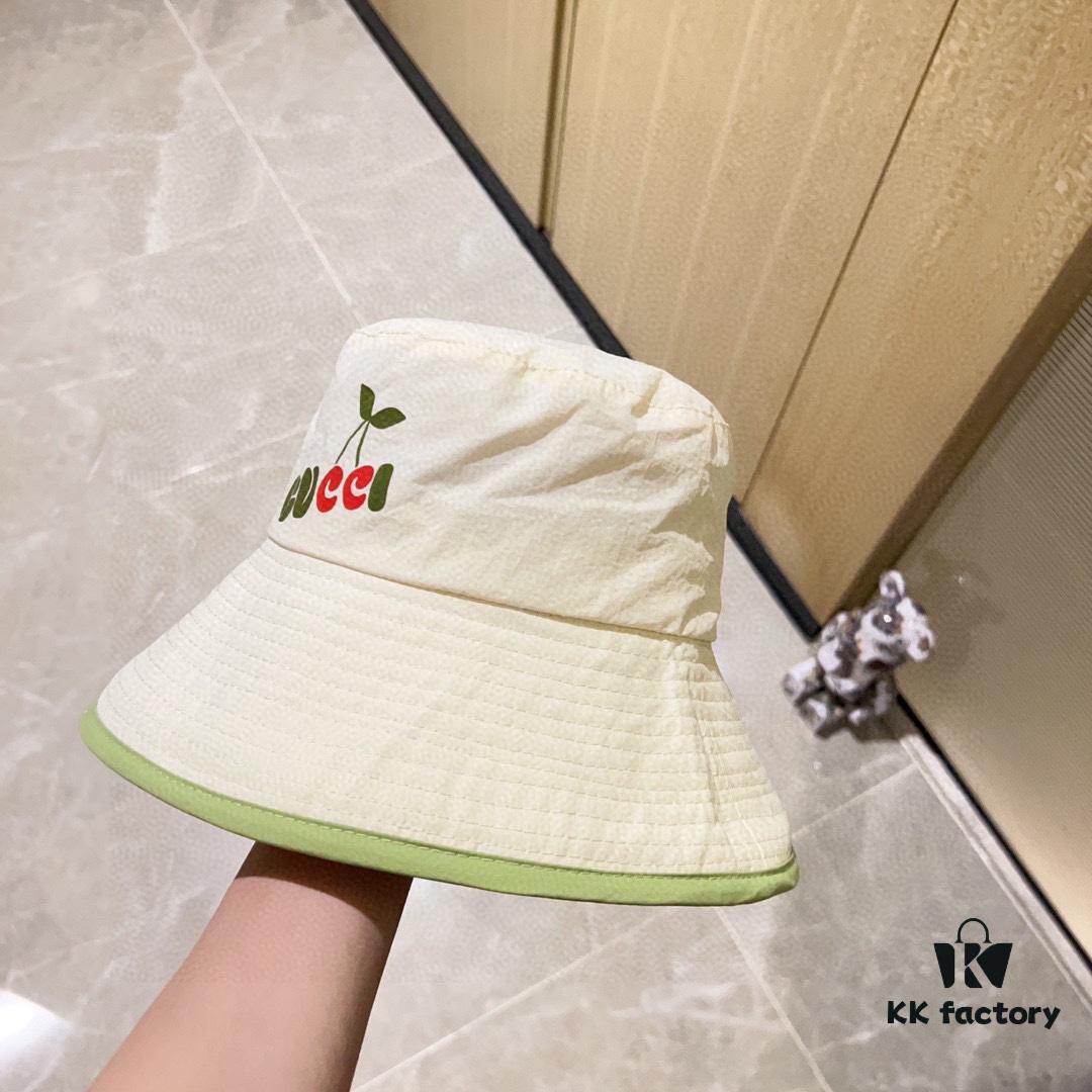 692faea599f2d84055c869fb GUCCI Unisex 2024 New Arrival Color-Block Candy-Tone Adjustable Fisherman Hat with Dust Bag