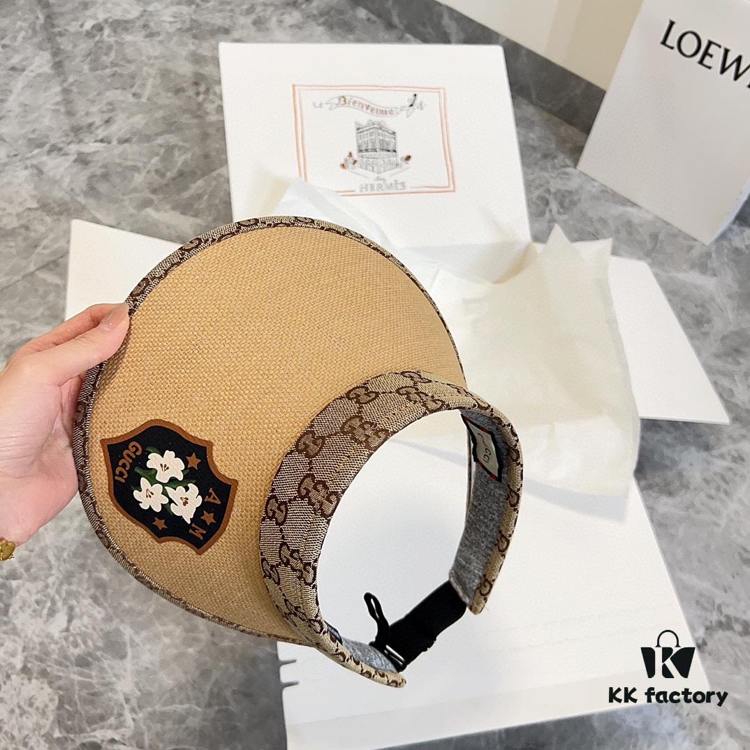 692faeaa99f2d84055c86a05 GUCCI Summer 2024 New Arrival Exclusive Patchwork Sun Hat with Open Top, Unisex Casual Streetwear Cap