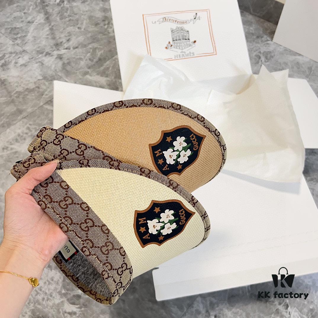 692faeac99f2d84055c86a08 GUCCI Summer 2024 New Arrival Exclusive Patchwork Sun Hat with Open Top, Unisex Casual Streetwear Cap