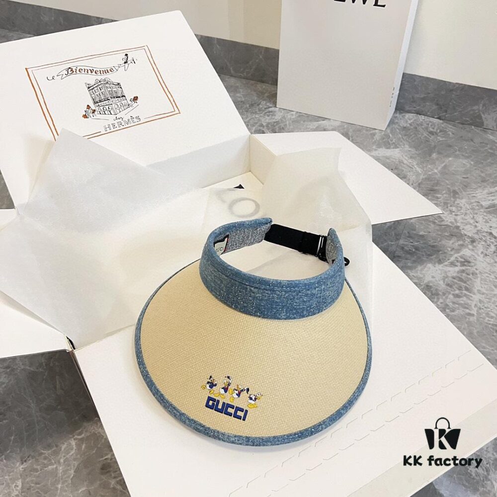 692faeb599f2d84055c86a1d GUCCI x Summer 2024 New Arrivals - Patchwork Rhinestone Sun Hat with Open Crown, Dust Bag Included