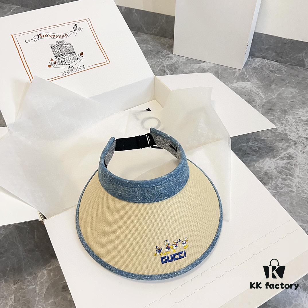 692faeb599f2d84055c86a1e GUCCI x Summer 2024 New Arrivals - Patchwork Rhinestone Sun Hat with Open Crown, Dust Bag Included