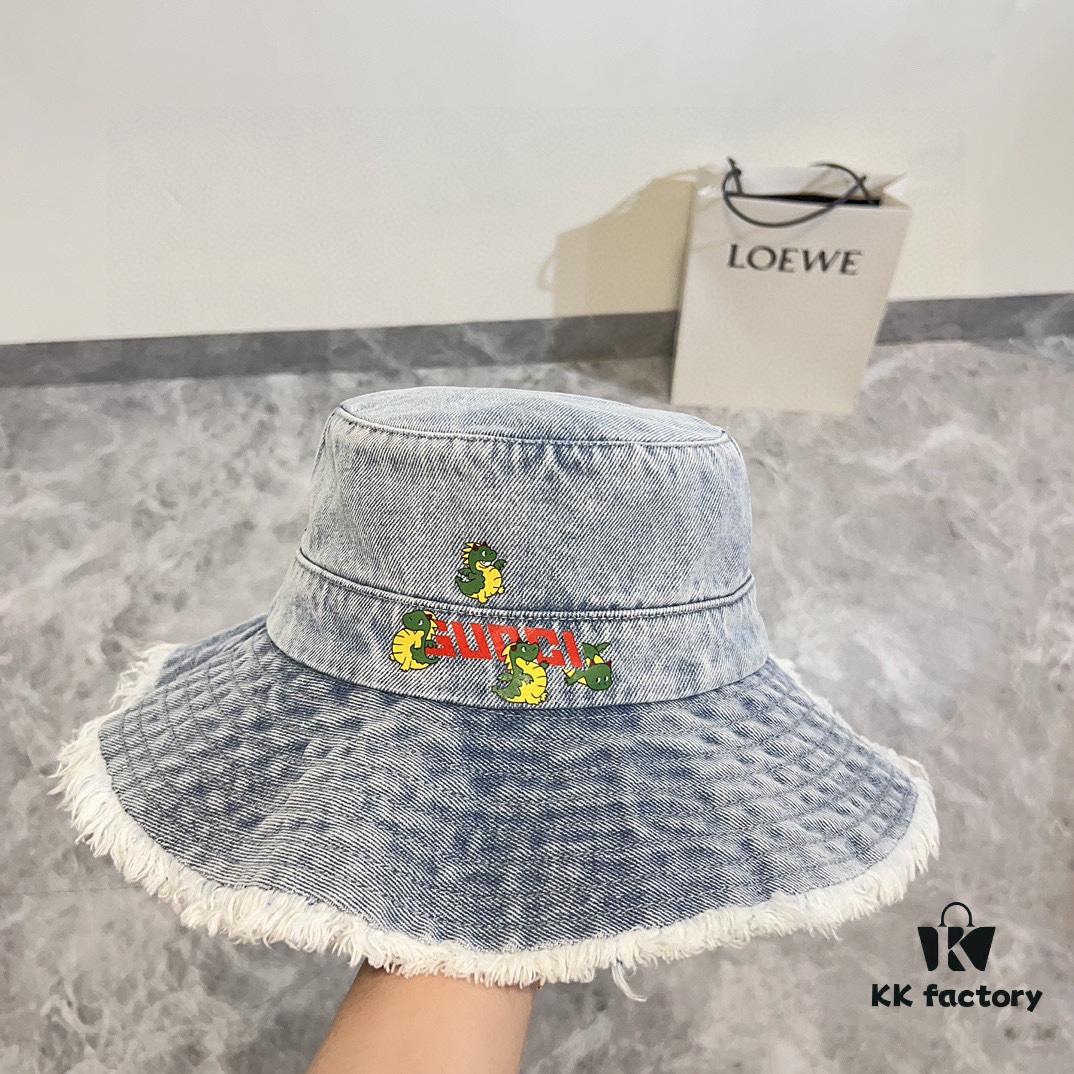 692faebe99f2d84055c86a34 Gucci 2024 Spring New Arrival Denim Fisherman Hat, Unisex Fashion Style
