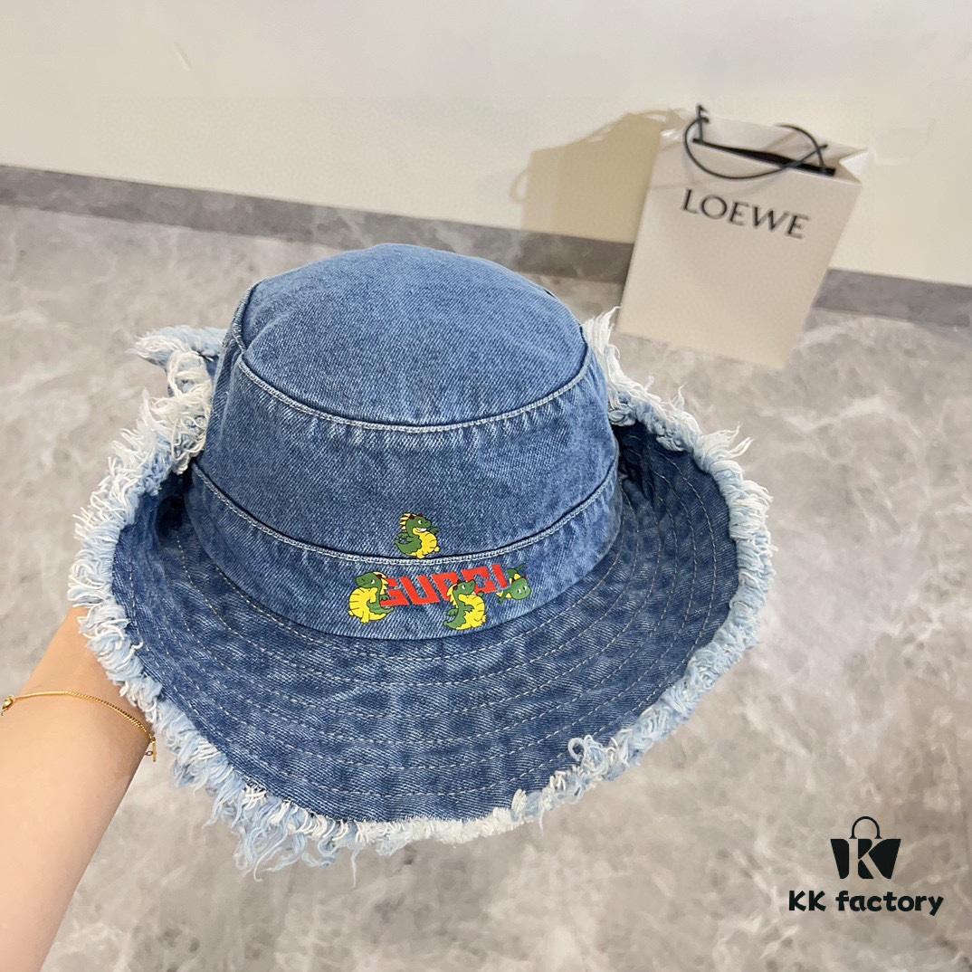 692faec299f2d84055c86a3c Gucci 2024 Spring New Arrival Denim Fisherman Hat, Unisex Fashion Style