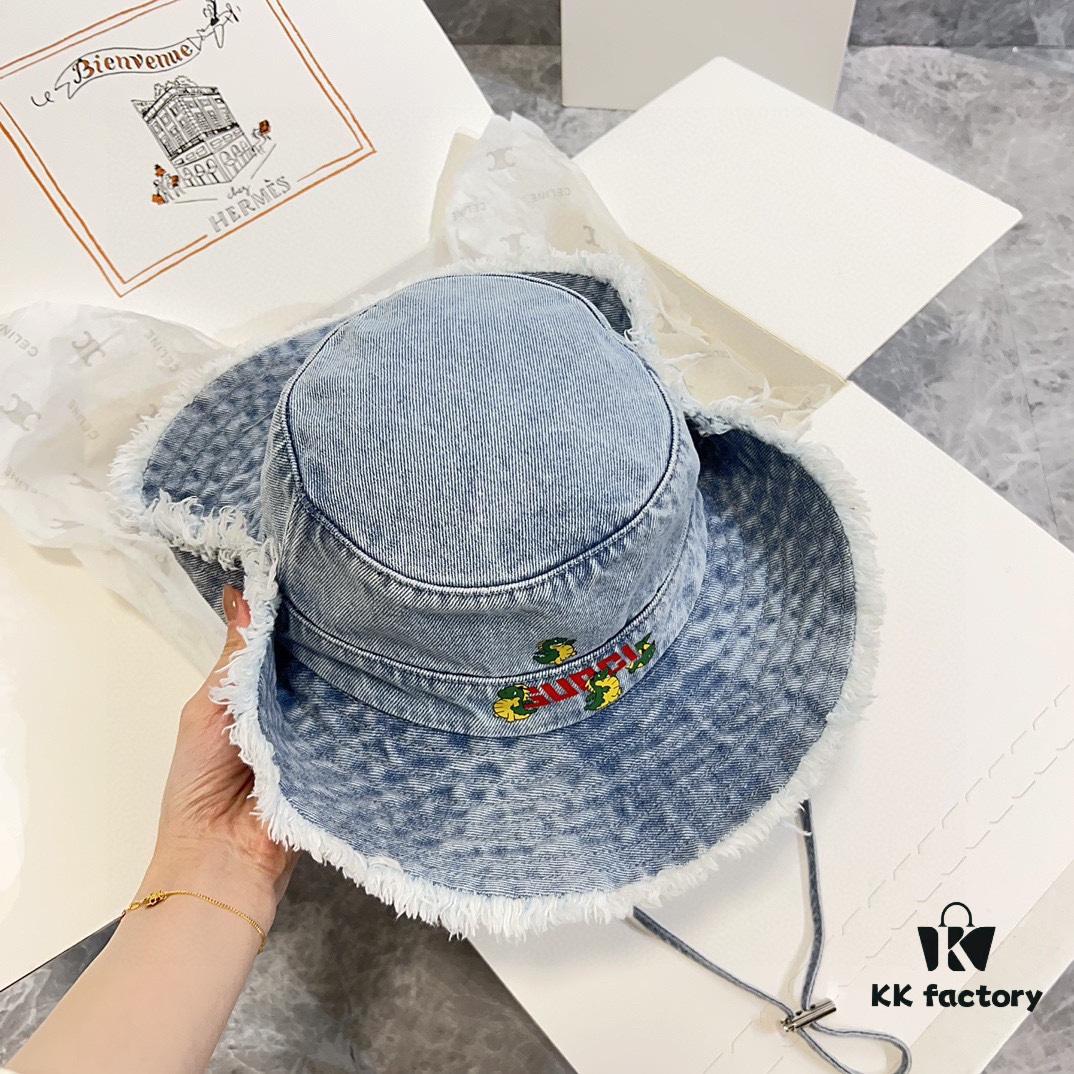 692faef199f2d84055c86a81 Gucci 2024 Spring New Arrival Denim Fisherman Hat, Unisex Fashion Style