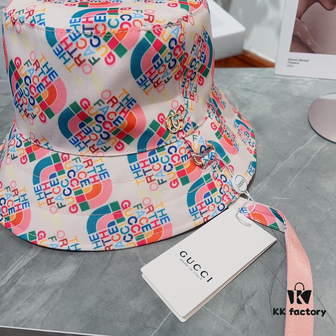 Gucci x The North Face Co-Branded Summer Lightweight Sun Protection Hat - Fashionable All-Match Fisherman, Baseball, and Knit Cap