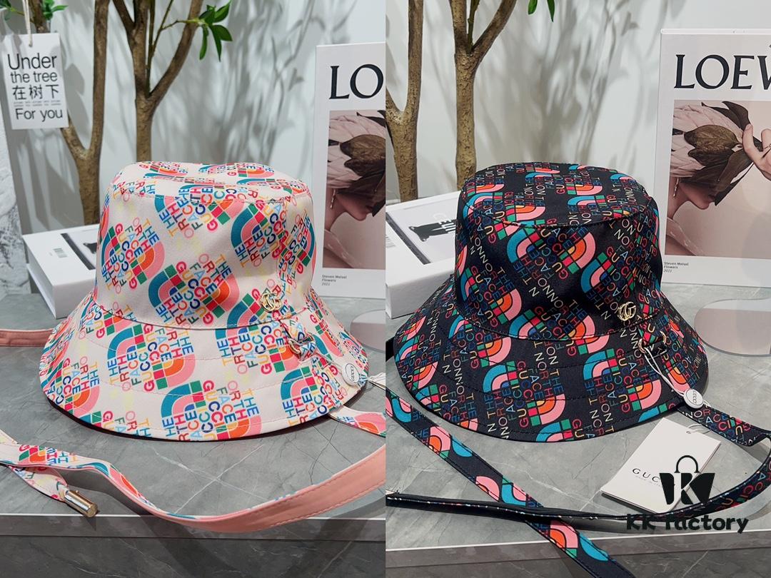 Gucci x The North Face Co-Branded Summer Lightweight Sun Protection Hat - Fashionable All-Match Fisherman, Baseball, and Knit Cap