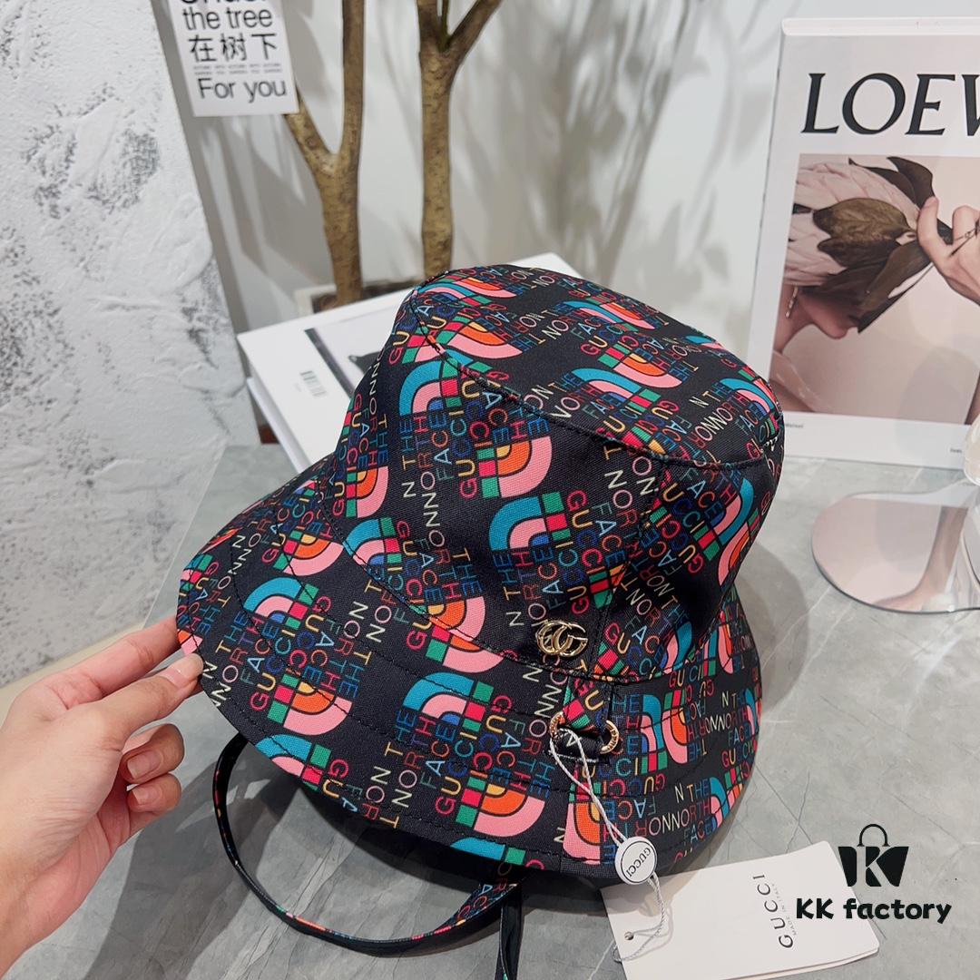 Gucci x The North Face Co-Branded Summer Lightweight Sun Protection Hat - Fashionable All-Match Fisherman, Baseball, and Knit Cap