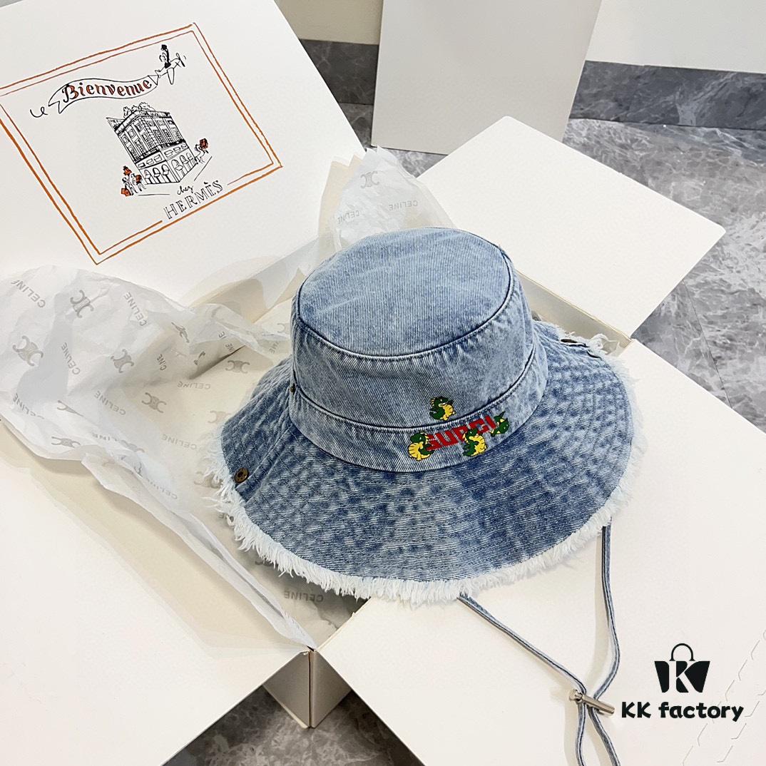 692faf2c99f2d84055c86ad2 Gucci 2024 Spring/Summer New Denim Fisherman Hat, Unisex Fashion Style with Dragon Year Element