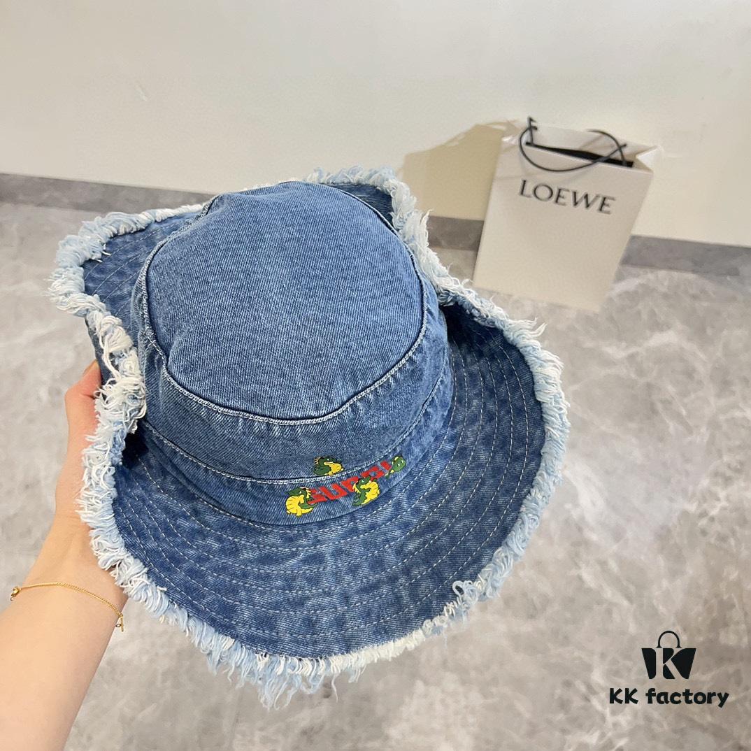 692faf3d99f2d84055c86aea Gucci 2024 Pre-Spring New Denim Fisherman Hat, Unisex Streetwear Style with Zodiac Dragon Year Element