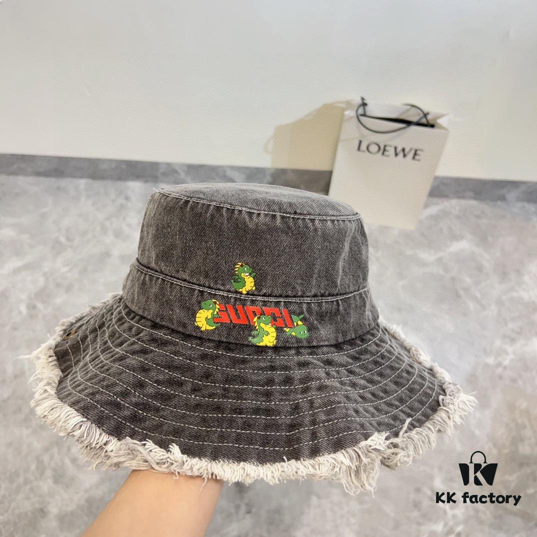 692faf3f99f2d84055c86aed Gucci 2024 Spring New Arrival Denim Fisherman Hat, Unisex Fashion Style