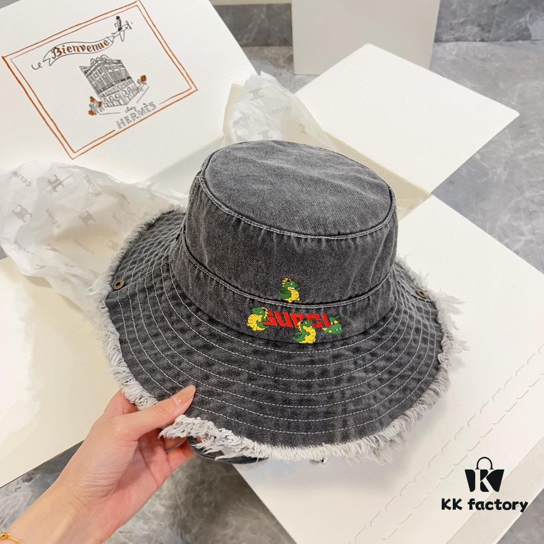 692faf4099f2d84055c86af1 Gucci 2024 Spring New Arrival Denim Fisherman Hat, Unisex Fashion Style