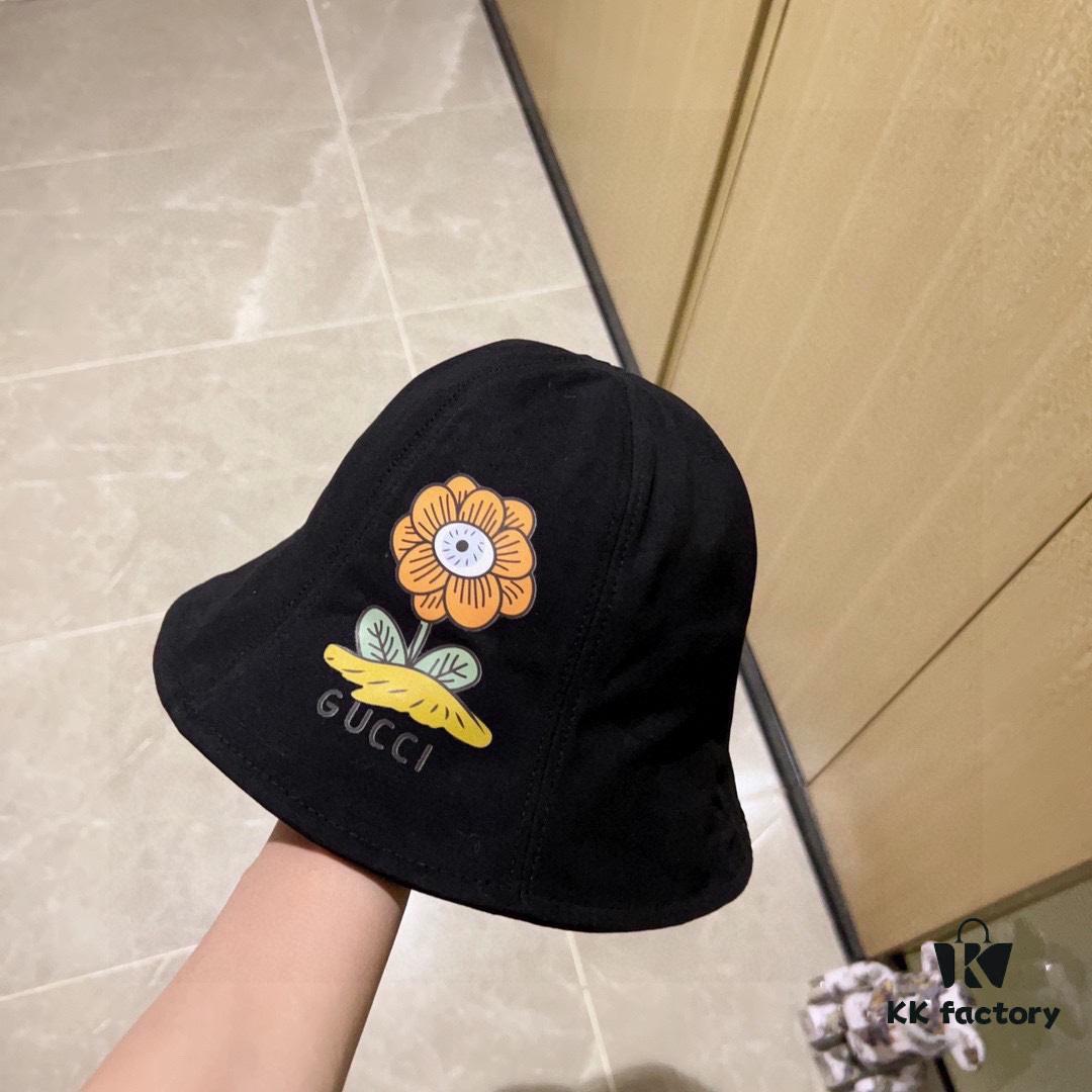692faf5299f2d84055c86b0e Gucci 2024 New Spring/Summer Dome Flower Popular Bucket Hat