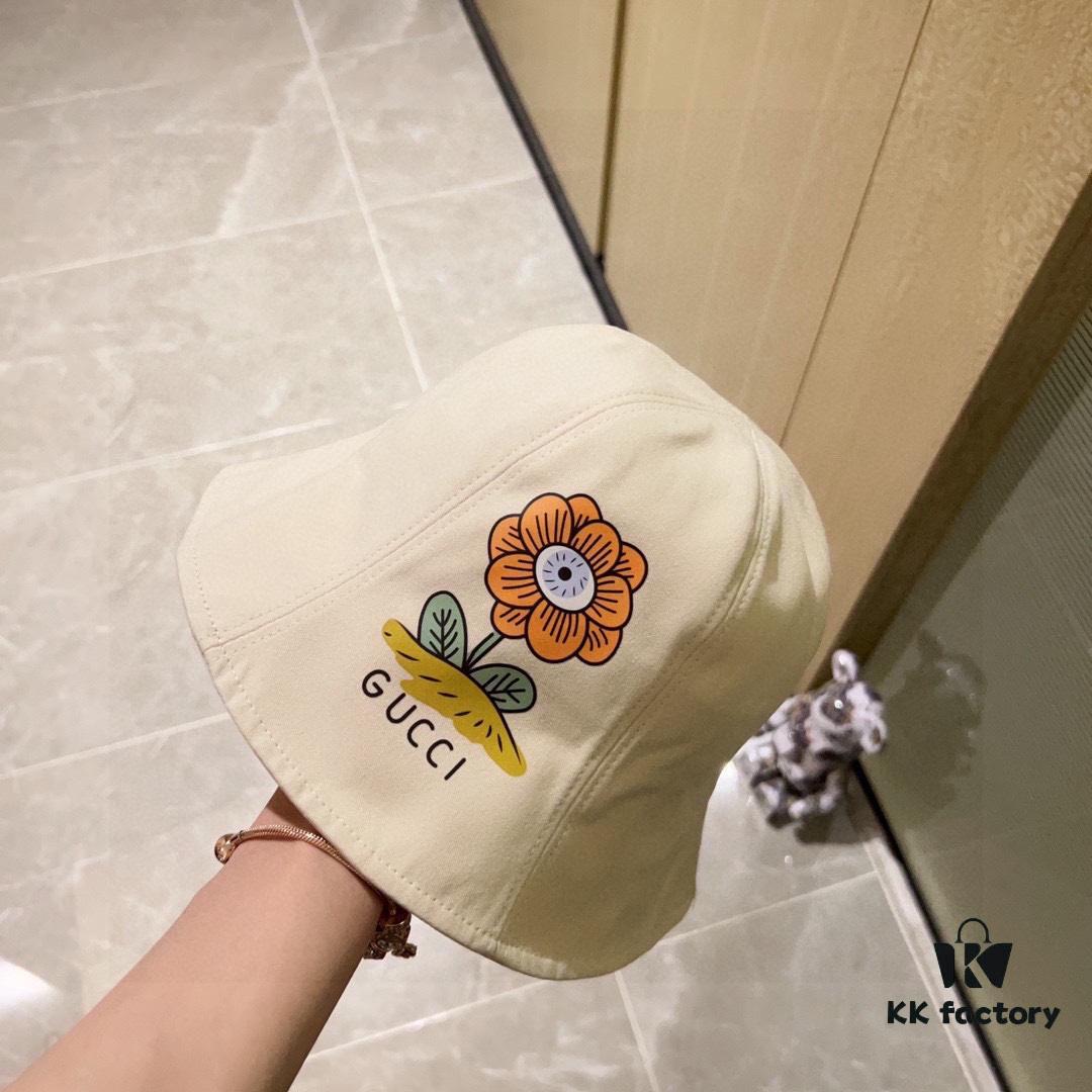 692faf5899f2d84055c86b1b Gucci 2024 New Spring/Summer Dome Flower Popular Bucket Hat