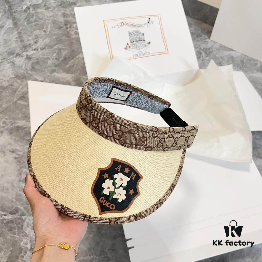 692faf6099f2d84055c86b2c GUCCI Summer 2024 New Arrival Exclusive Patchwork Sun Hat with Open Top – Unisex Casual Streetwear Cap, Fisherman Hat, Baseball Cap, Knit Hat