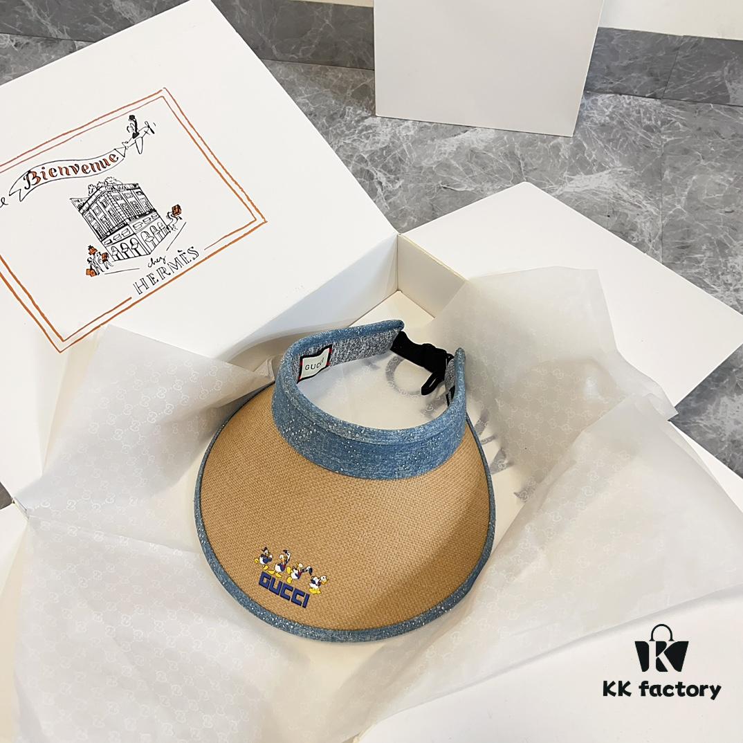 692faf6d99f2d84055c86b48 GUCCI Summer 2024 New Arrival Patchwork Rhinestone Sun Hat with Dust Bag