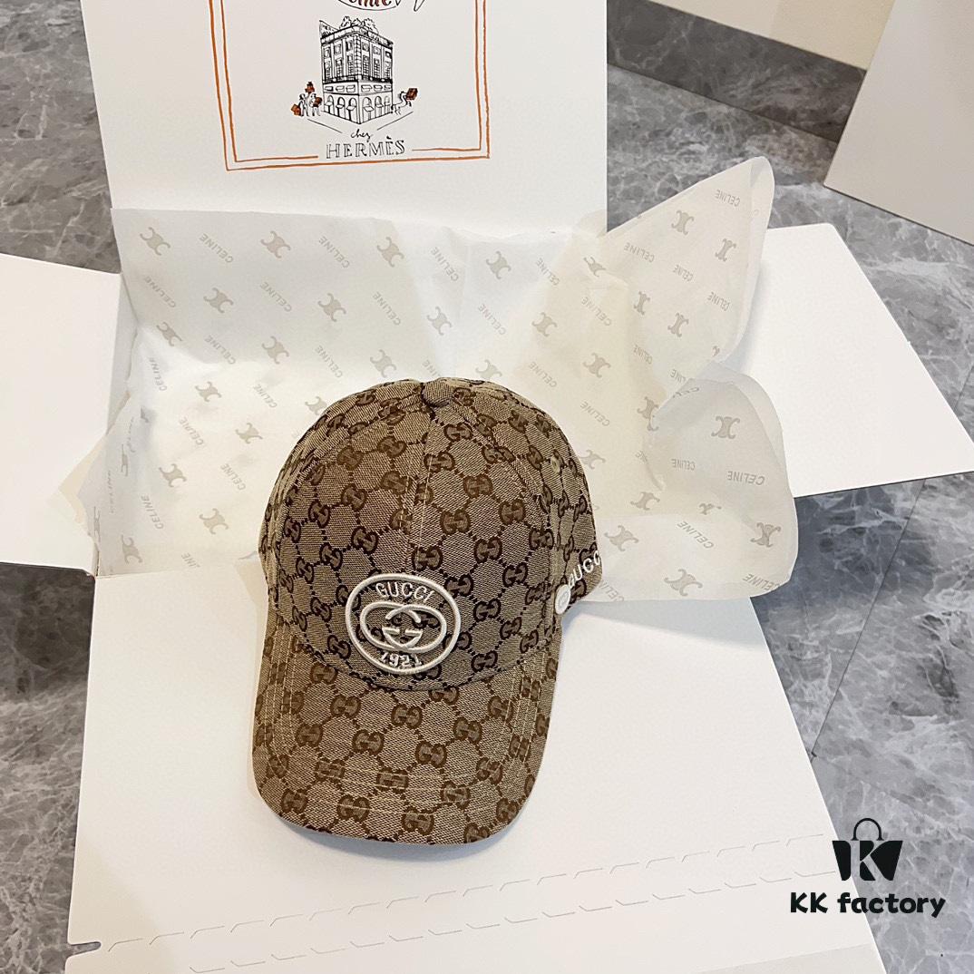 Special Price 💛 With Dust Bag. [GUCCI] 2024 Spring Collection Heavy Embroidered Baseball Cap, Classic Counter Style Unisex Fisherman Cap Knit Hat