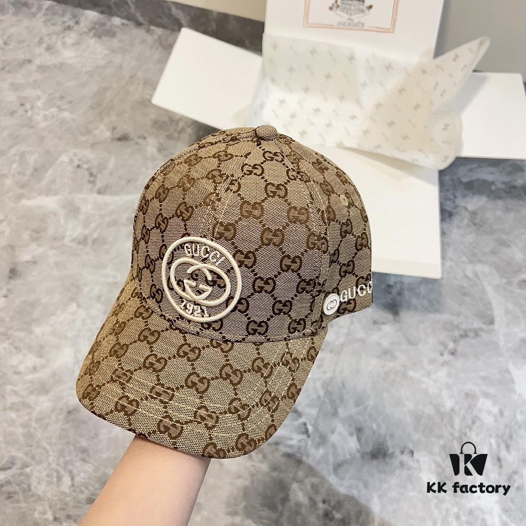 Special Price 💛 With Dust Bag. [GUCCI] 2024 Spring Collection Heavy Embroidered Baseball Cap, Classic Counter Style Unisex Fisherman Cap Knit Hat