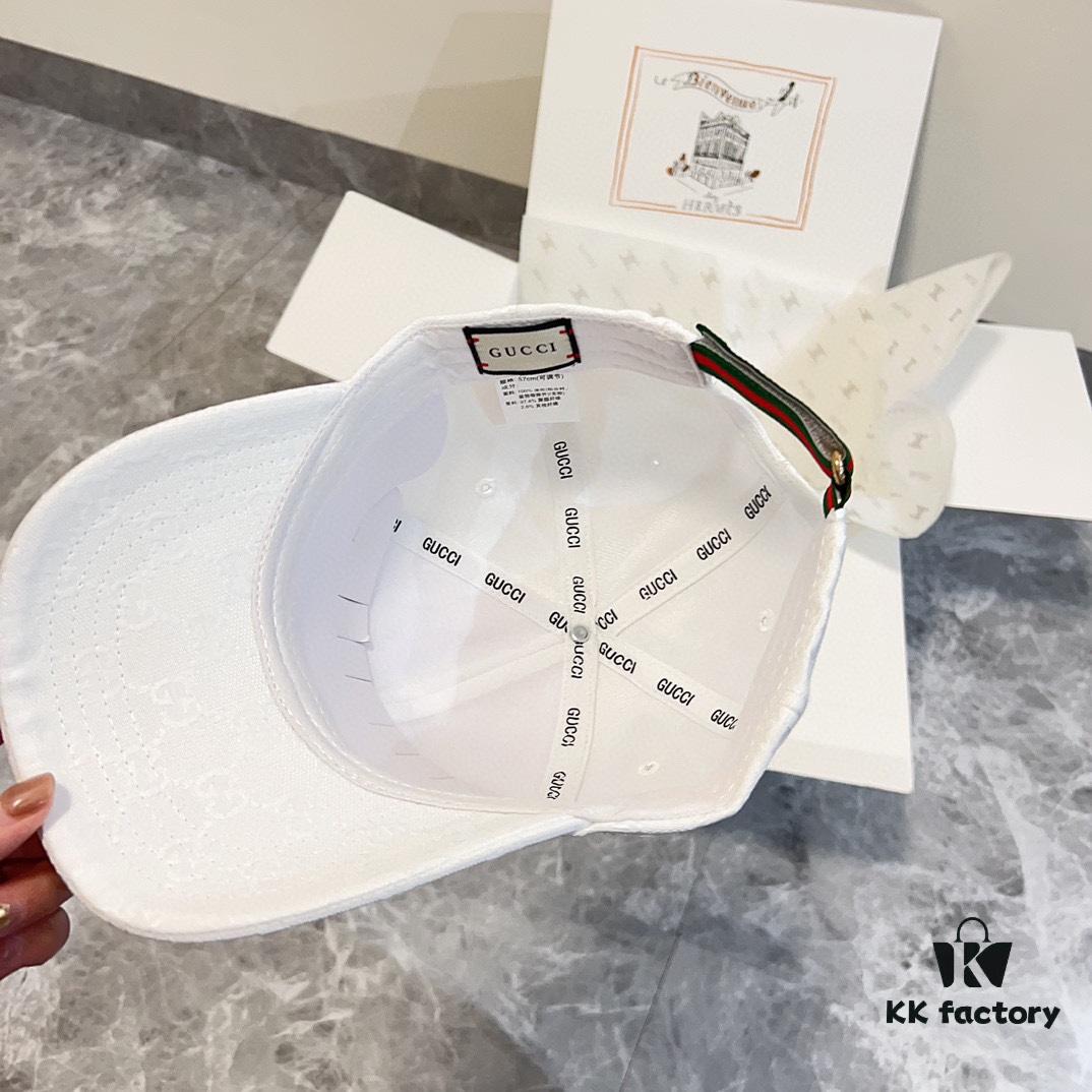 Special Price 💛 Comes with Dust Bag. [GUCCI] 2024 Spring/Summer New Heavy Embroidery Baseball Cap, Classic Counter Style, Unisex Fisherman Knit Hat