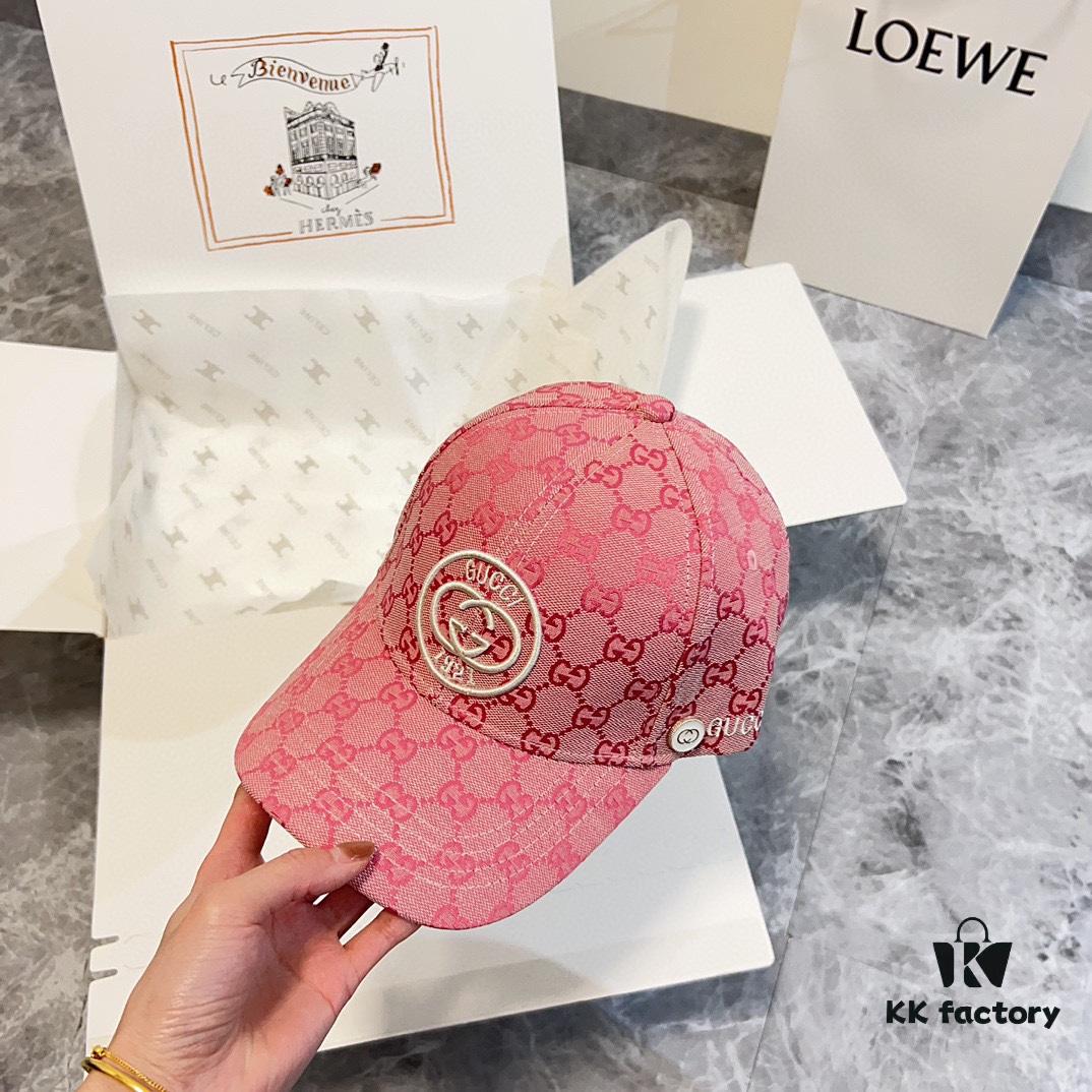 Special Price 💛 Comes with Dust Bag. [GUCCI] 2024 Spring/Summer New Arrival Heavy Embroidered Baseball Cap, Classic Counter Style, Unisex Fisherman Knit Hat