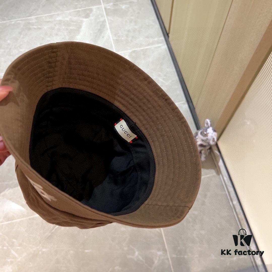Yellow 💛 Dust Bag Included [Gucci] 2024 New Dome Playful Bucket Hat Fisherman Hat