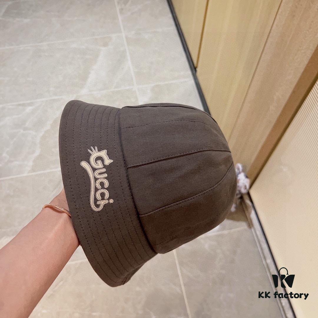 692faf8999f2d84055c86b7e Gucci 2024 New Dome Peppy Bucket Hat Fisherman Hat with Dust Bag Included